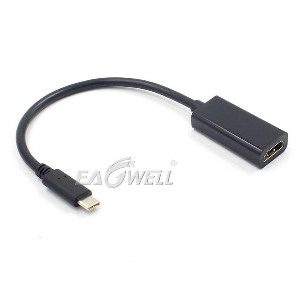 Black USB-C Type-C to HDMI HDTV Adapter Cable Cord