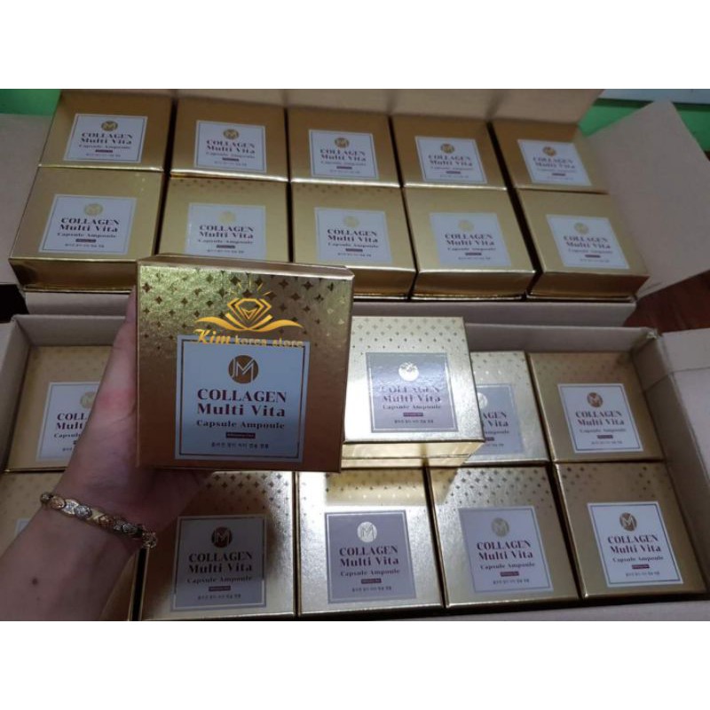 Viên collagen Multi vita capsule ampoule cho da căng mịn sáng khỏe