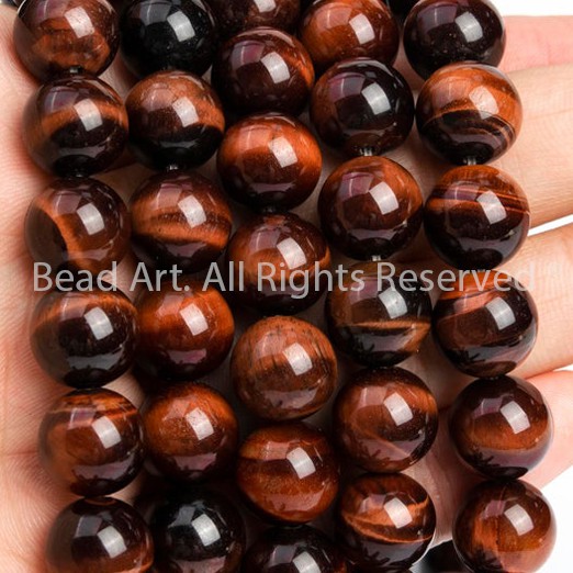 Chatoyant Đỏ 8MM, Hoả, Thổ, Vòng Tay Phong Thuỷ, Chuỗi Hạt S50 - Bead Art