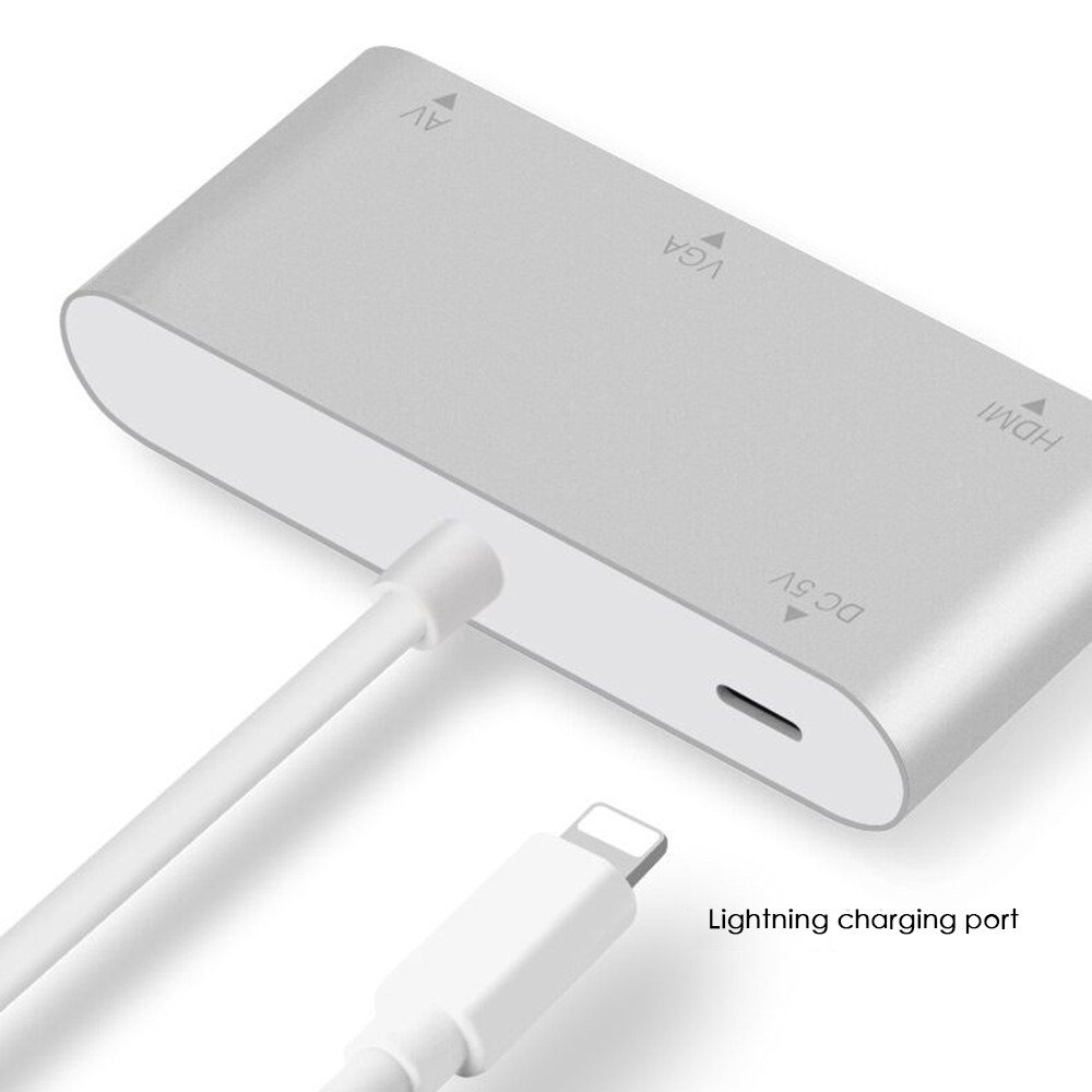 Cáp Chuyển Đổi Từ Cổng Lightning Sang Hdmi Vga 3.5mm Chuyên Dụng Cho Iphone / Ipad Air