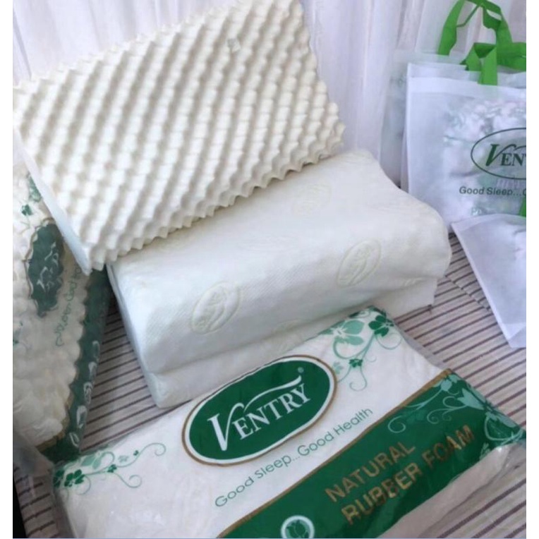GỐI CAO SU NON VENTRY CAO CẤP, Gối cao su cao cấp Ventry chống mỏi cổ - HÀNG NHẬP KHẨU