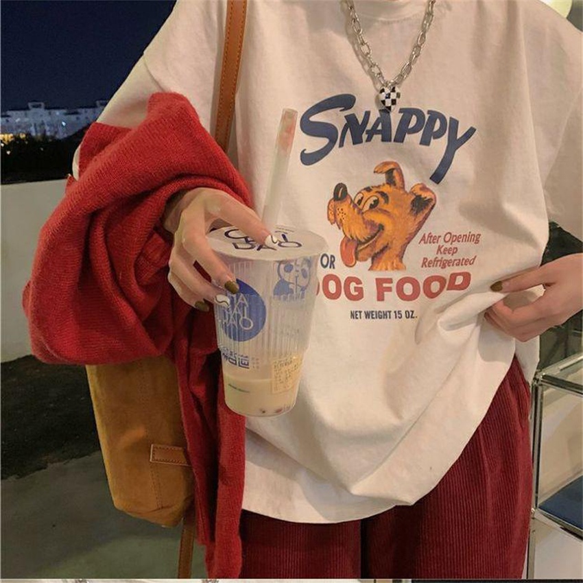 NRVP Áo Thun Nữ Oversize Cổ Tròn Thời Trang Hàn Quốc