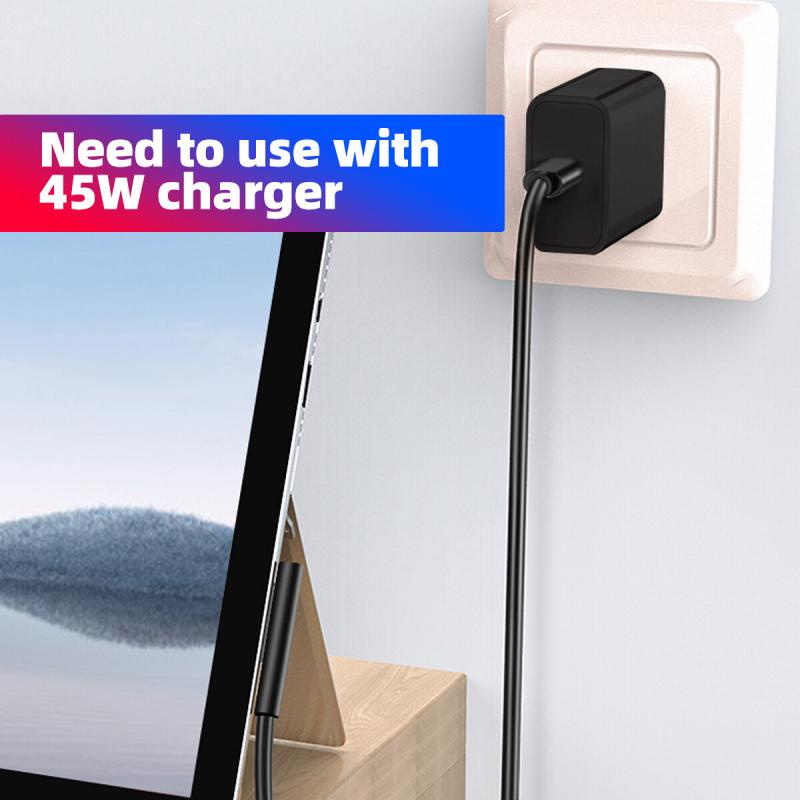 Dây cáp sạc nhanh HdoorLink 45W thích hợp cho máy tính bảng Microsoft Surface PRO5 Microsoft Surface Pro 3/4/5/6