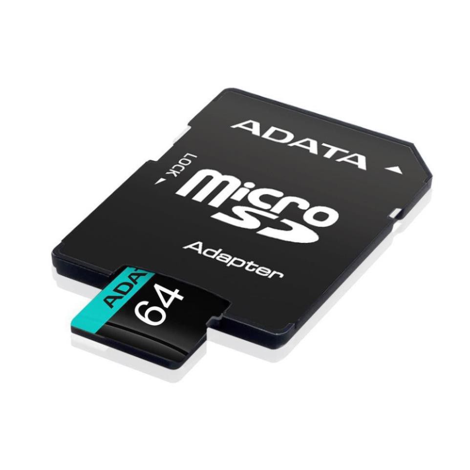 Thẻ nhớ MicroSDXC ADATA 64GB A2 V30 Up to 4K class 10 UHS-3 kèm Adapter | BigBuy360 - bigbuy360.vn