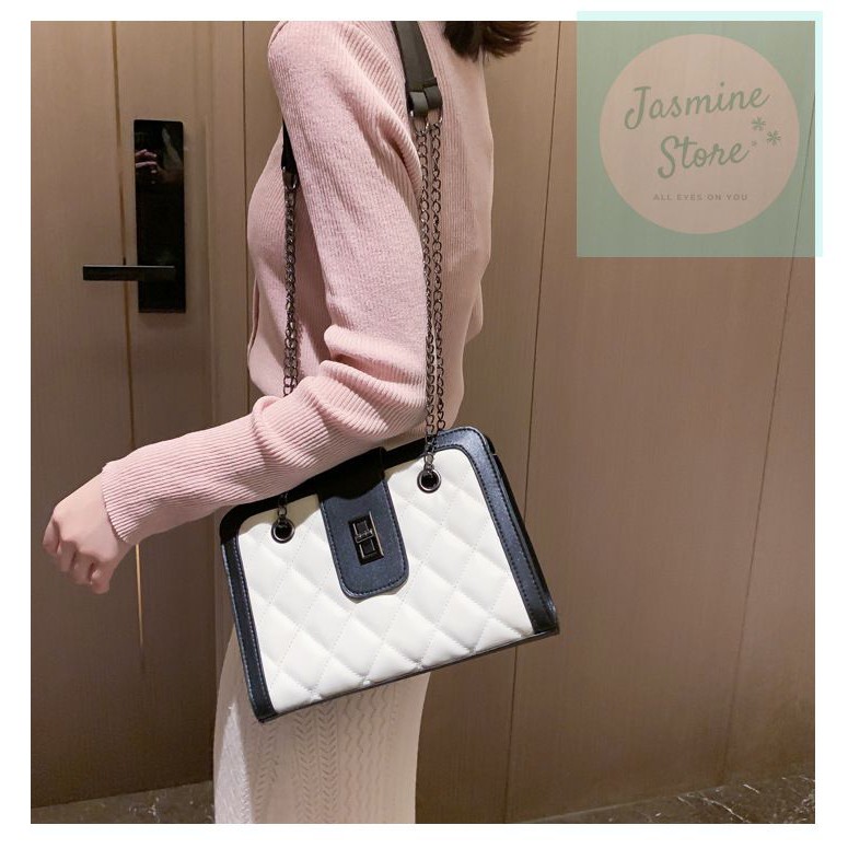 Túi Xách Da Mềm Công Sở LAYLA Họa Tiết Trám Thanh Lịch Sang Trọng Phong Cách KOREA JASMINE STORE