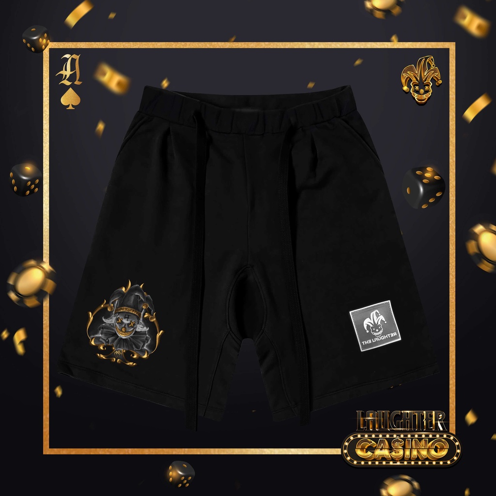 LAUGHTER CA$INO JQKA SHORTS - Quần shorts thụng hip hop oversized