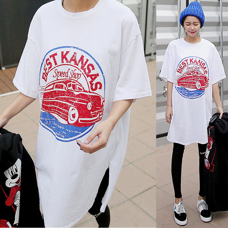 [order] áo thun dáng dài ulzang xẻ tà side split ulzzang tshirt