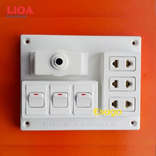 [LiOA] HỘP CÔNG TẮC NỔI 01 CHIỀU LiOA ( 01/02/03 HẠT )