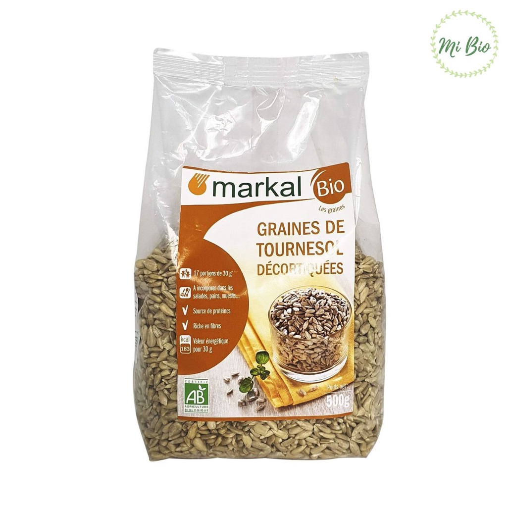 Hạt hướng dương hữu cơ đã bóc vỏ 500gr - Markal