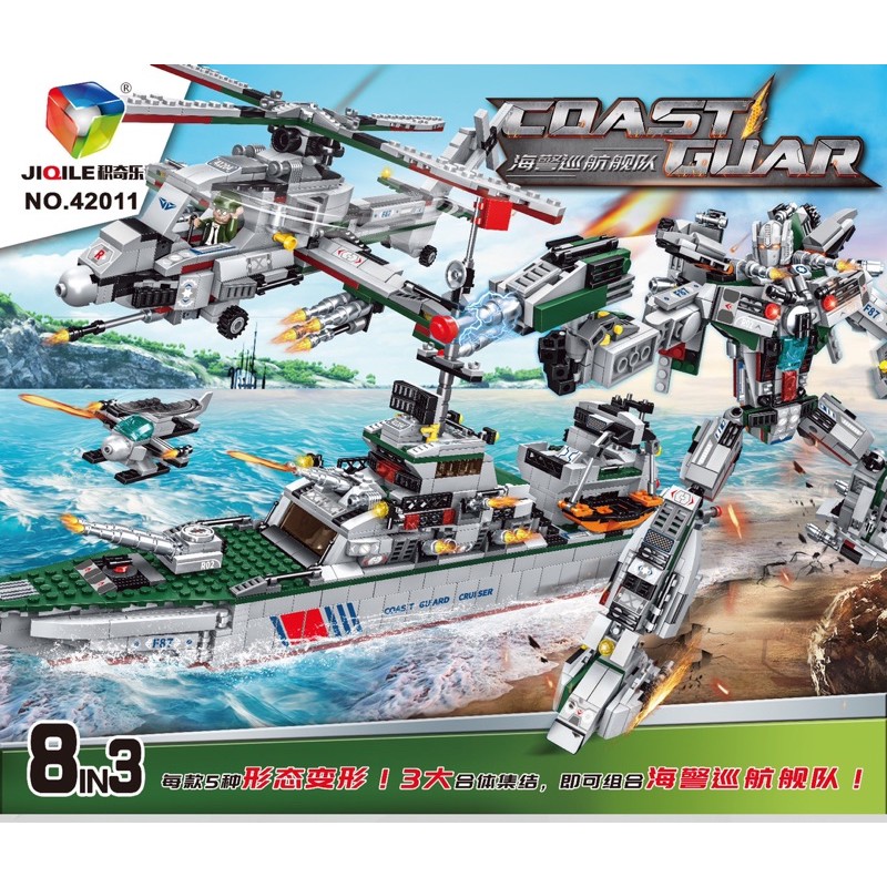 Lego con trai 1000 miếng- Lego tàu thủy tàu sân bay, máy bay,robot chiến đấu