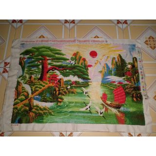 Tranh thêu thuận buồm 80x80