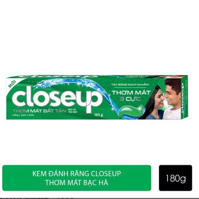 Kem đánh răng Closup bạc hà the mát 180g