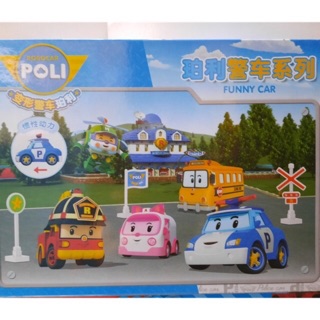 Đồ chơi xe roborcar poly và biển báo