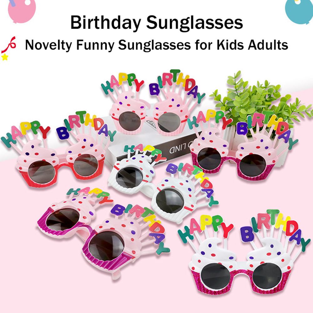 Kính mát dùng chụp ảnh tiệc sinh nhật dễ thương dành cho trẻ em và người lớn | BigBuy360 - bigbuy360.vn