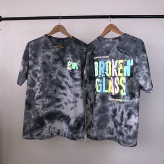 BROKEN GLASS LOANG DẠ QUANG, Áo Thun Loang Màu CAO CẤP Cotton 4 Chiều, Hot Trend 2021