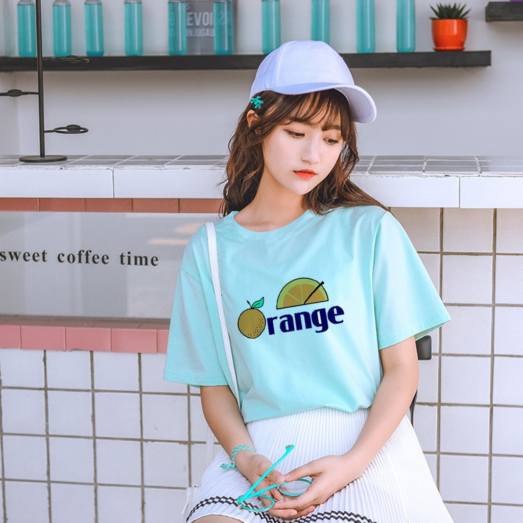 Áo Thun Tay Lỡ In Nhiệt Orange form Unisex nam nữ phong cách Ulzzang - Áo Phông Unisex Tay Lỡ In Orange ATIN09 | BigBuy360 - bigbuy360.vn