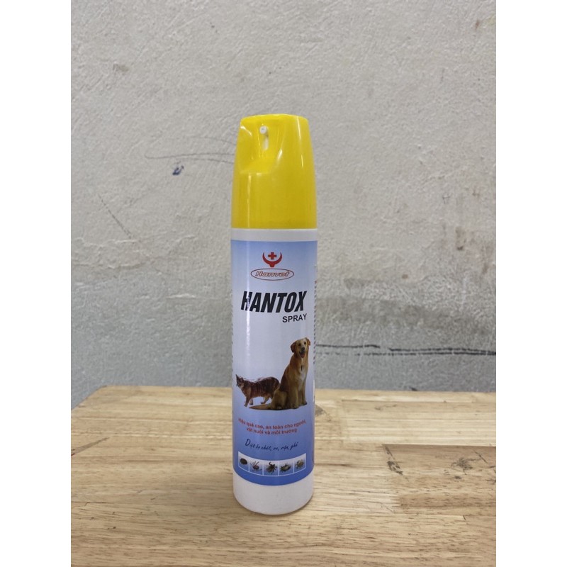 Xịt hantox  spray diệt bọ chét, chấy rận, ghẻ cho chó mèo 300ml, diệt các loại bọ trên gia súc, gia cầm