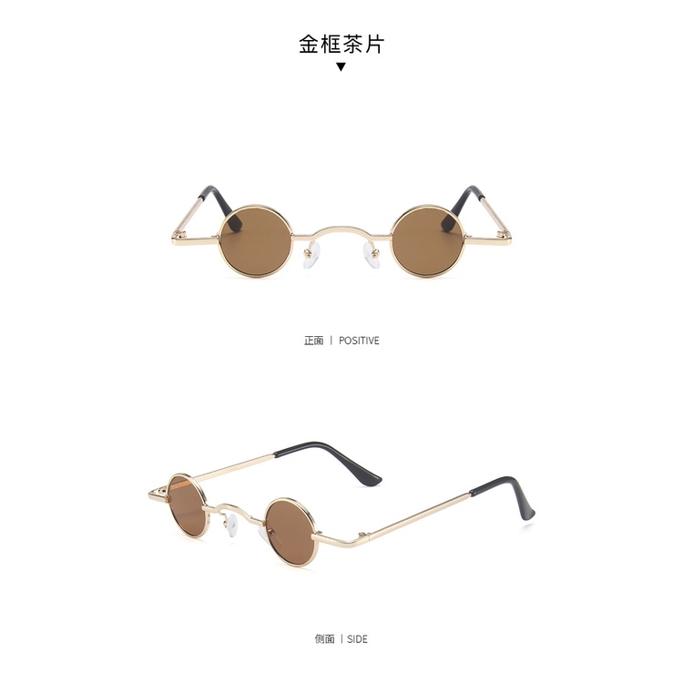 Kính Mát Gọng Kim Loại Tròn Chống Tia UV400 Thời Trang Cho Bé