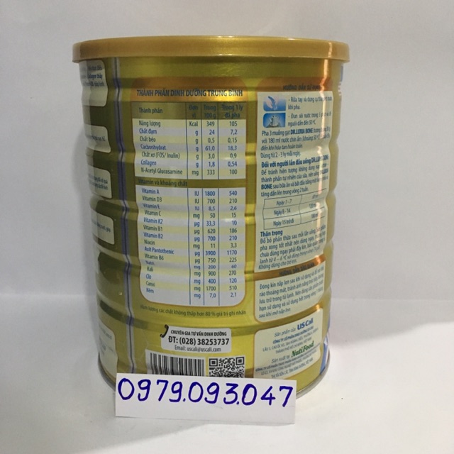 Sữa bột: Dr. Luxia bone ( xương khớp) lon 900g (date: 10/ 2022)