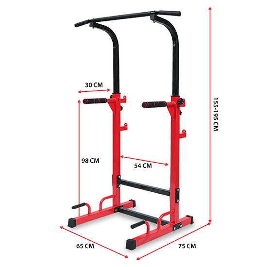 professionall.gym19 - Bộ xà đơn, xà kép đa năng cao cấp CHINING DIPPING RED