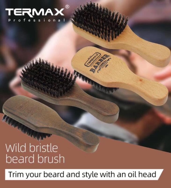 Chổi phủi tóc cán gỗ barber Termax