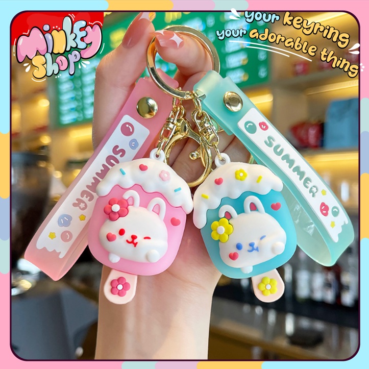 Móc Khóa Cao Cấp Hình Que Kem Cute phụ kiện Túi Xách dễ thương -Minkey