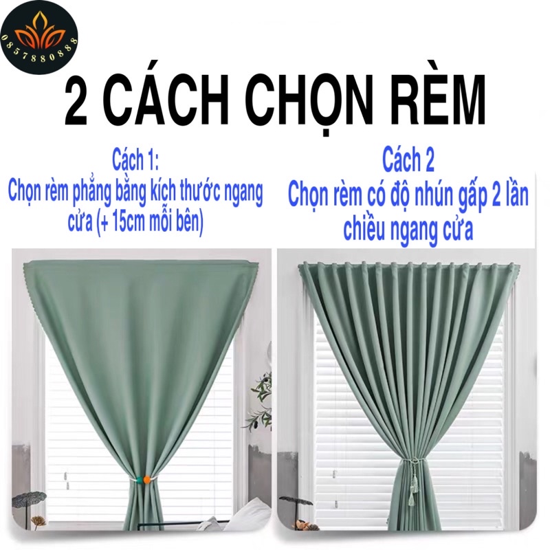 Rèm dán tường, rèm cửa sổ màu xanh ngọc