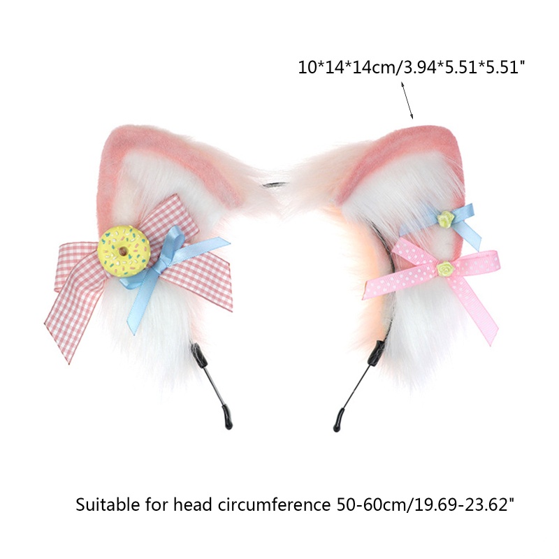 Băng Đô Cài Tóc Hình Tai Thú Bông Đáng Yêu Dành Cho Nữ