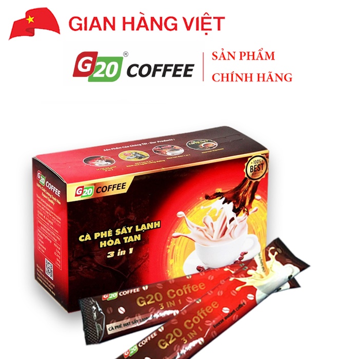 Cà phê sấy lạnh hòa tan 3 in 1 G20 COFFEE