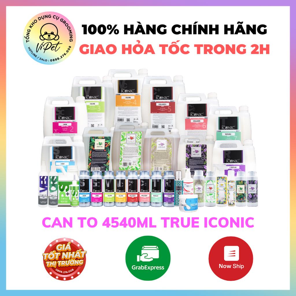[Can to] True Iconic 4.540 lít - Sữa tắm/xả dưỡng lông cho chó cao cấp Malaysia chuyên nghiệp dưỡng lông Vipet Tổng kho