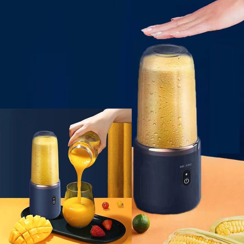 Máy xay sinh tố đa năng sạc pin Chigo dung tích 300ml - 6 lưỡi dao - 40W, xay tỏi ới, xây hoa quả
