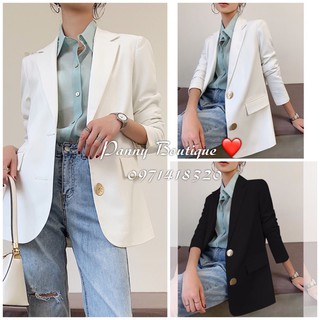 [Order có ảnh thật] Áo Blazer(có lót) hai cúc kim loại, style ulzzang Hàn Quốc 🌻 Panny Boutique 🌻