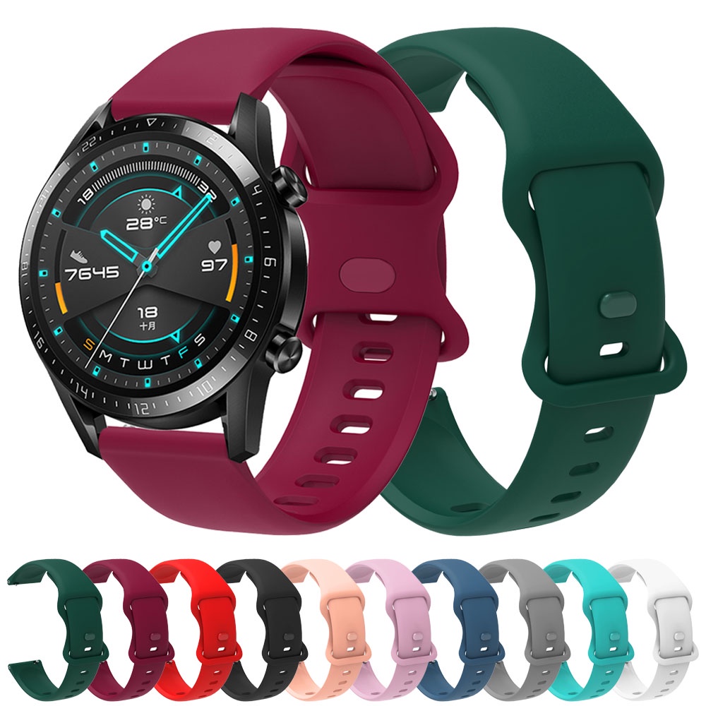 Dây Đeo Silicone Cho Đồng Hồ Thông Minh Huawei Watch GT GT2 GT3 Pro 46mm 42mm 43mm GT2e Honor Magic