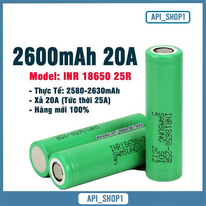 Pin 18650 3200mAh 2500mAh chuẩn dung lượng Pin Xả Cao