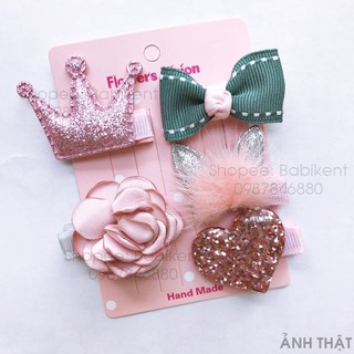 Set kẹp tóc cute cho bé