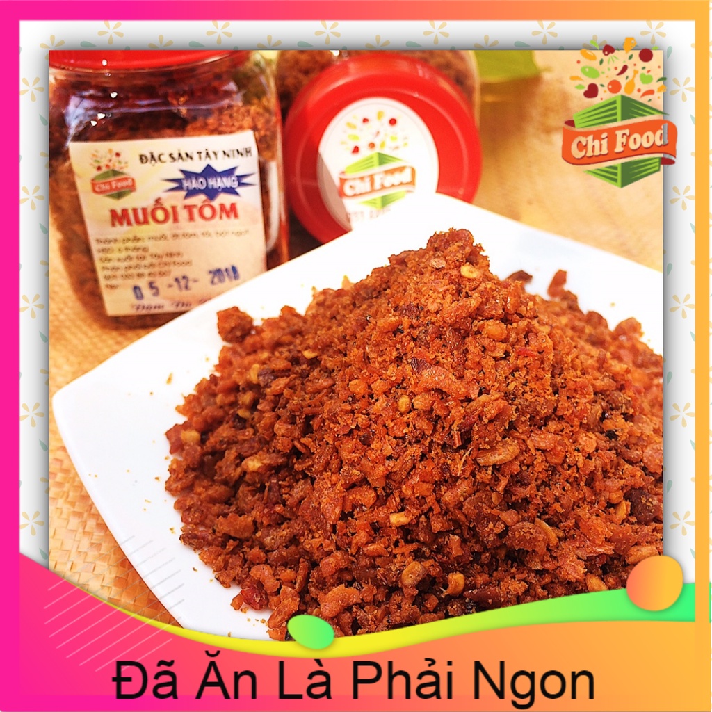 Muối Tôm Tây Ninh Siêu Ngon! Muối Tôm Nhà Làm Rang Thủ Công ĐỎ L1 Hũ 500G
