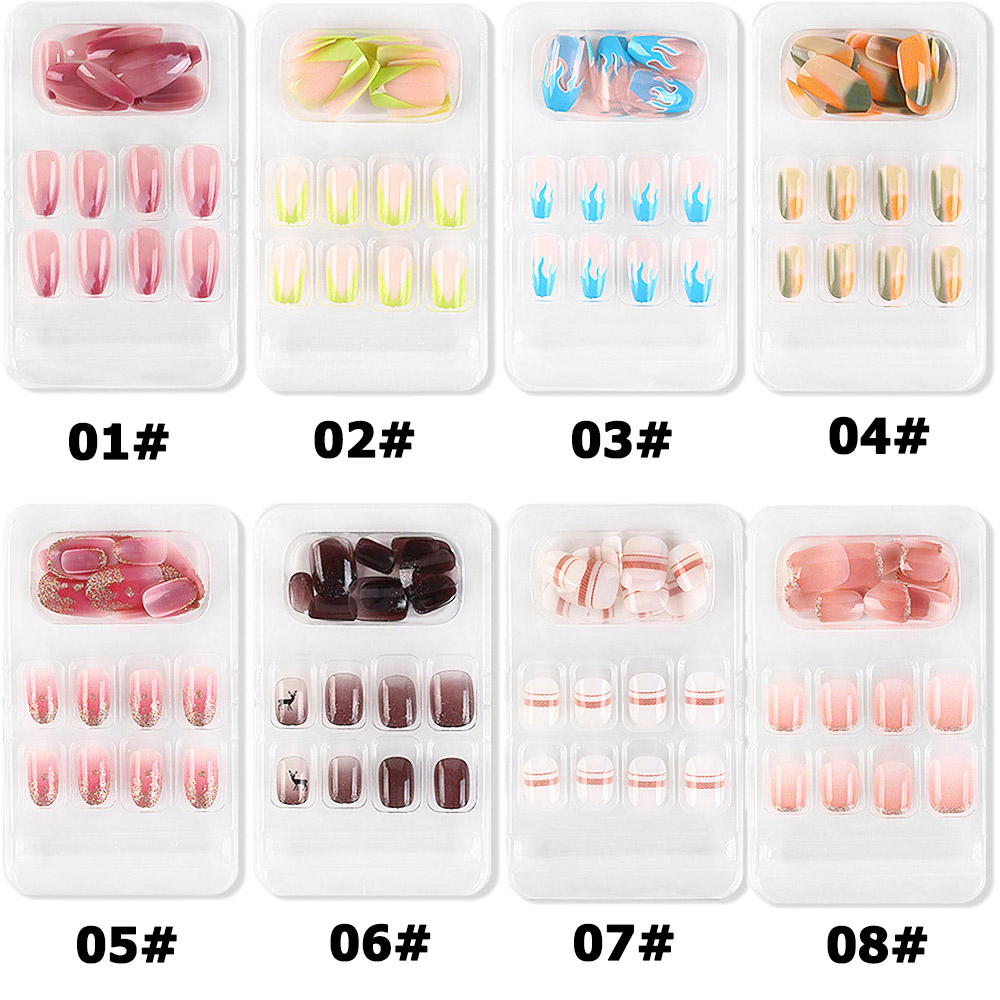 Set 24 Móng Tay Giả Kèm Keo Dán Tiện Dụng