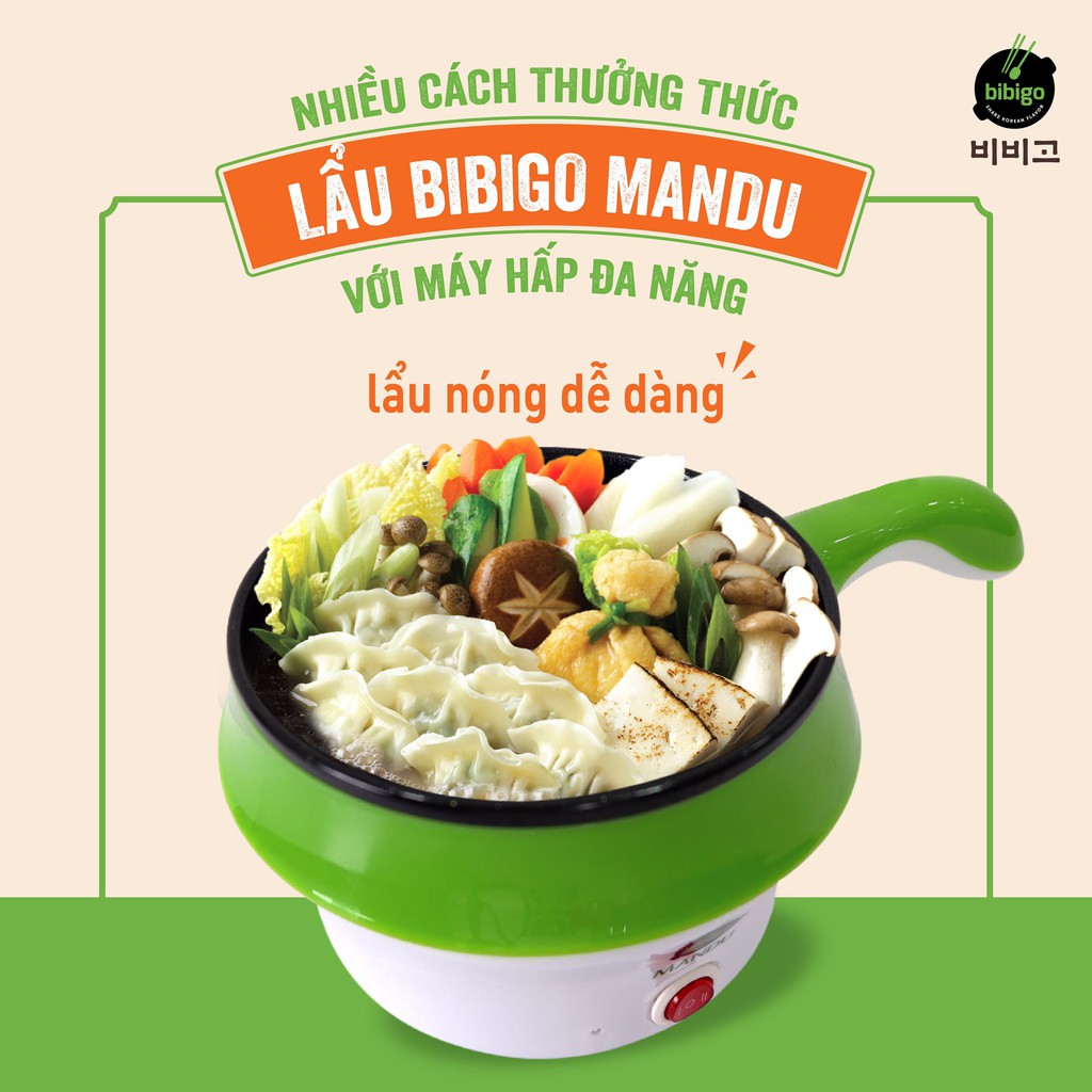 [Gói 350g] [THỊT &amp; BẮP] BÁNH XẾP MANDU HÀN QUỐC Bibigo [VN] CJ FOODS Dim Sum (nw0)