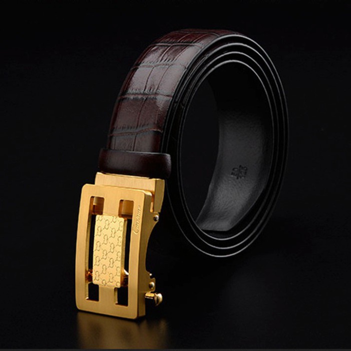 HÀNG HIỆU/Thắt Lưng Da Nam Khóa Tự Động Cao Cấp Dây Nịt Nam Da Bò 100% Chính Hãng Ciartuar Mầu Vàng Bạc Nam Tính... SALE