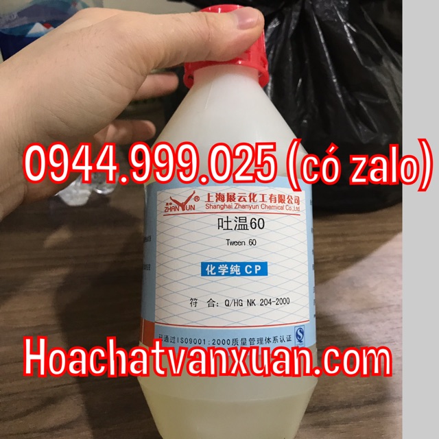 Chất nhũ hóa Tween 60 Polysorbate 60  CAS 9005-67-8 chai 500ml