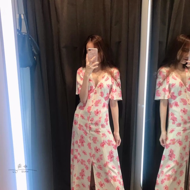 Đầm maxi ZaRA hoa chiffon vô cùng đẹp yêu kiều