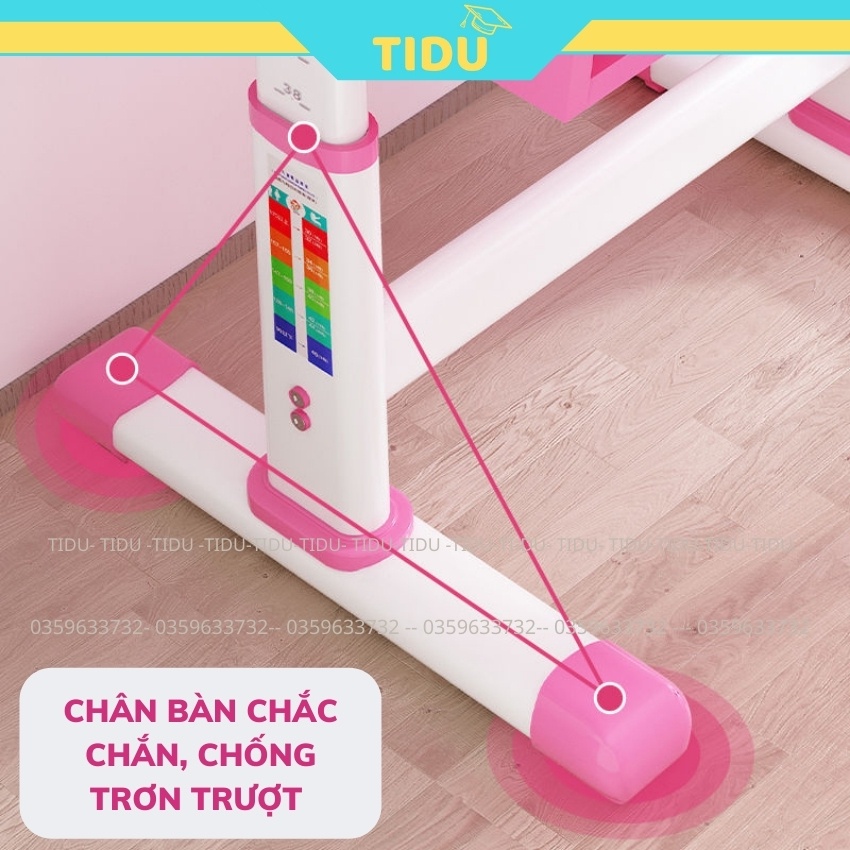 bộ bàn ghế học sinh chống gù chống cận thông minh cho tre em Tidu Z04 kích thước lớn 50x80