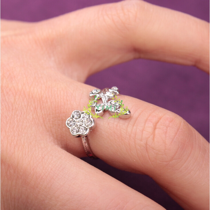 Women's Mini Ring Women's Jewelry Can Be Adjusted Gold-plated Flower Pattern for Gifts❤Yimi❤