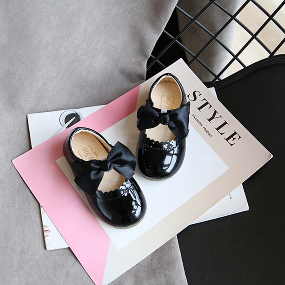 Giày búp bê bằng da PU đế mềm thời trang cho bé gái từ 1-8 tuổi