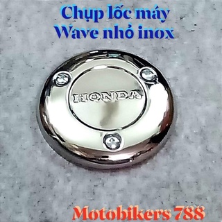Chụp lốc máy wave nhỏ inox sáng bóng