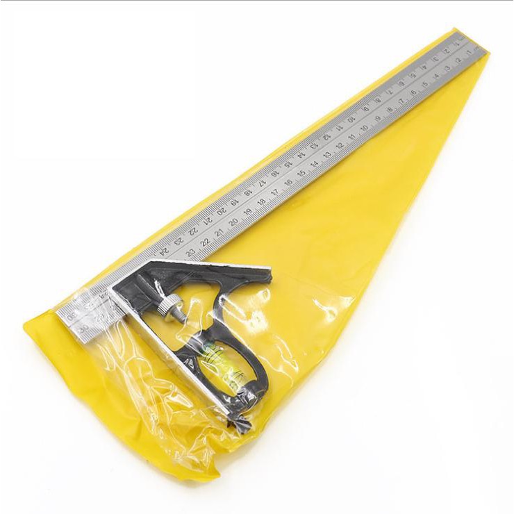 Thước Góc Thủy QH 30cm - THÉP NGUYÊN KHỐI - Thước Góc Cân Nước
