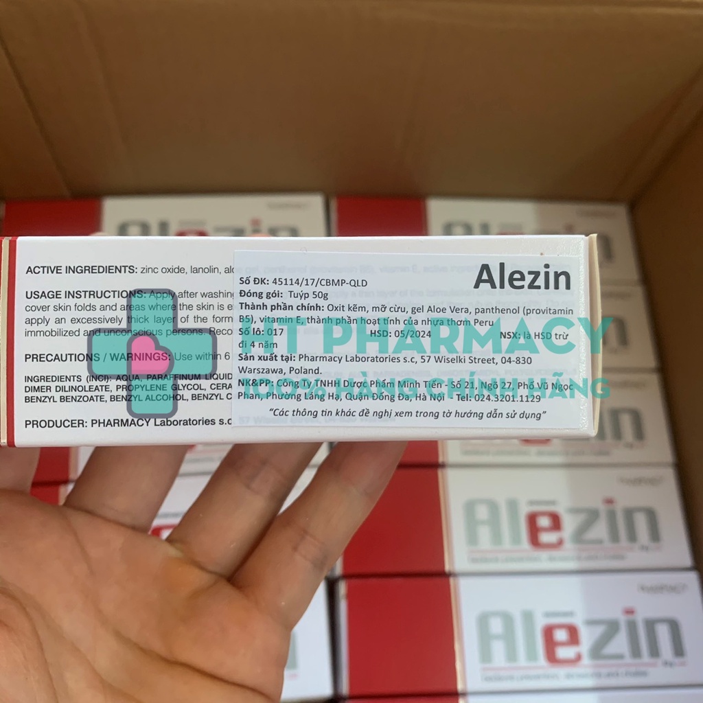 Kem hăm thảo dược ALEZIN 50g Ba Lan