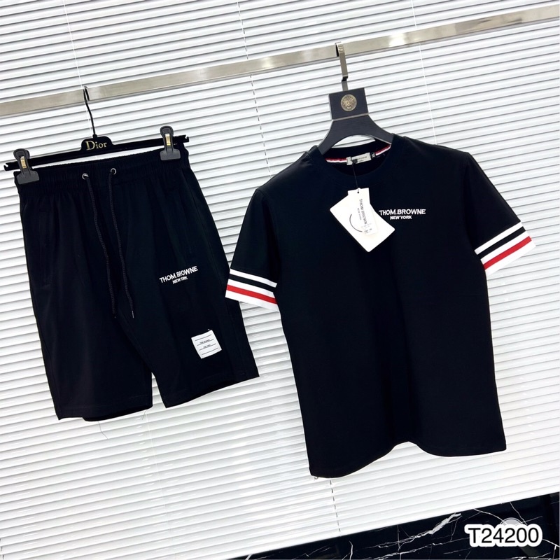 Bộ Quần Áo Nam Thom Browne Viền Tay Cao Cấp - Bộ Thom Nam Đen Siêu Đẹp