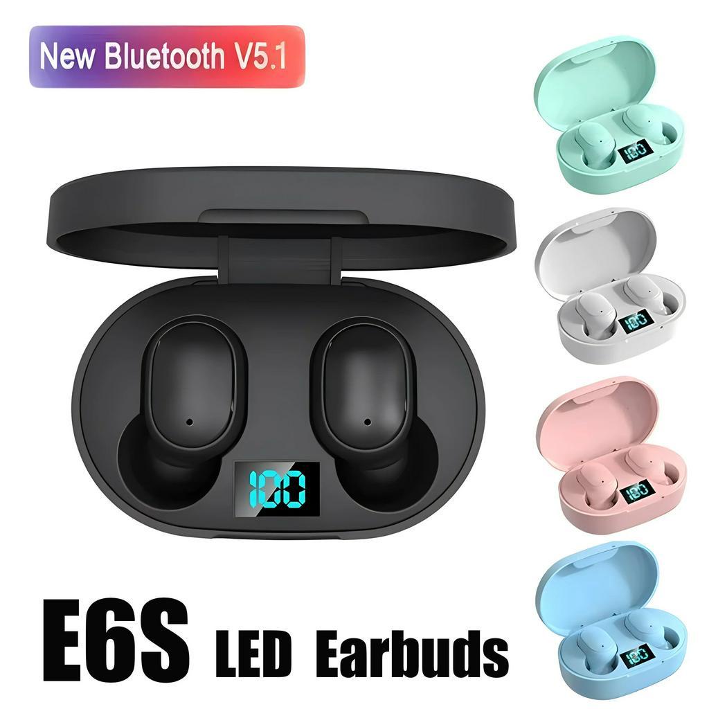 Tai nghe Bluetooth E6STWS Fone Tai nghe Bluetooth không dây Tai nghe khử tiếng ồn có Mic Tai nghe cho Xiaomi Huawei Oppo