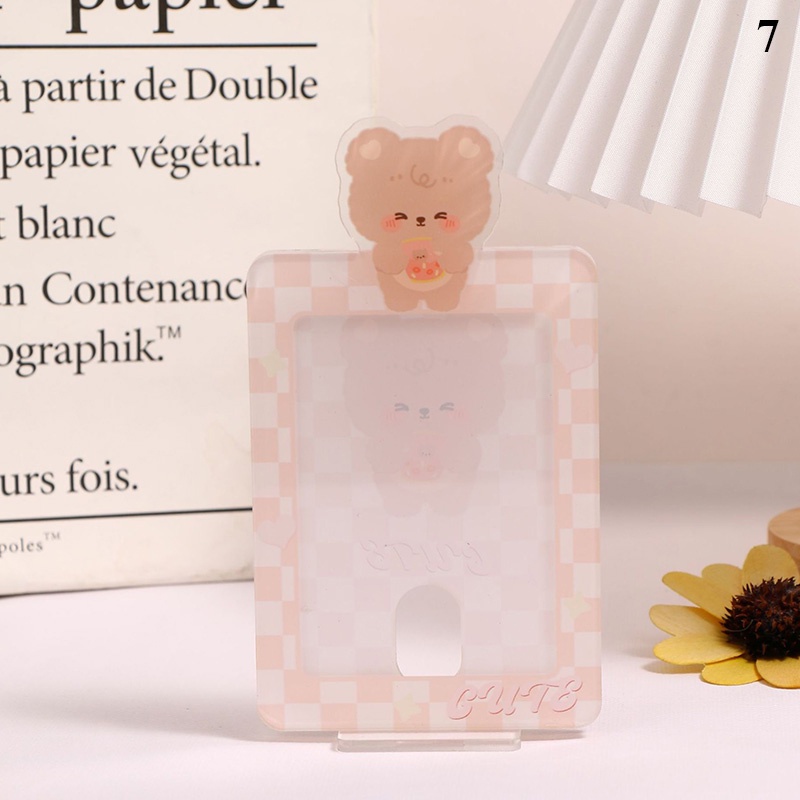 Set Phụ Kiện Trang Trí Thẻ Bằng Acrylic Hình Gấu Dễ Thương